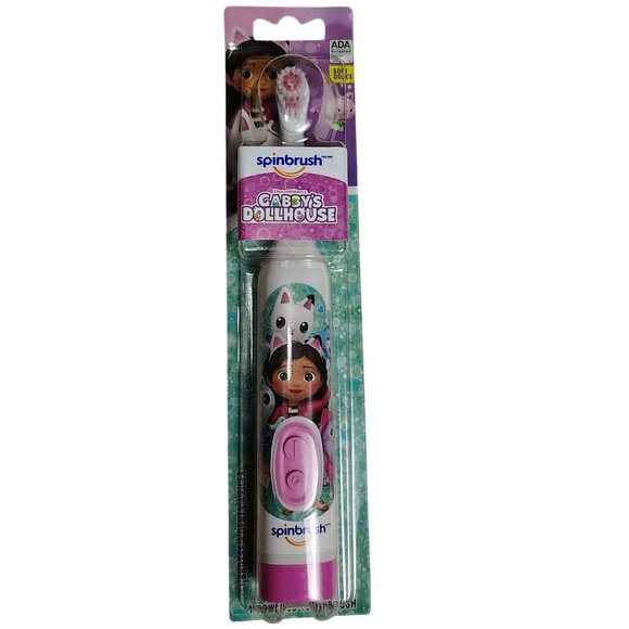 Spinbrush Gabbys Dollhouse Battery Powered Kids Soft Bristles Toothbrush - Picture 1 of 5